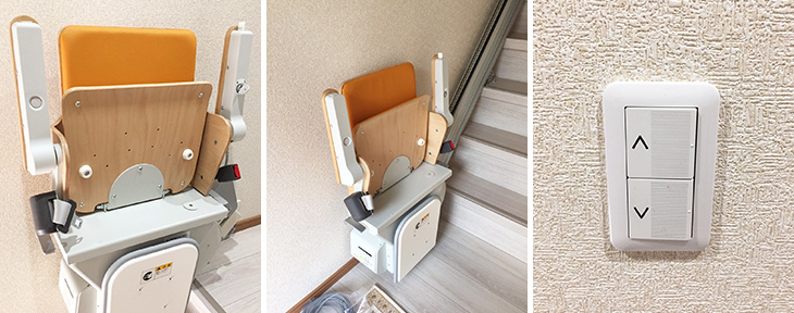 いす式階段昇降機設置事例－兵庫県個人住宅