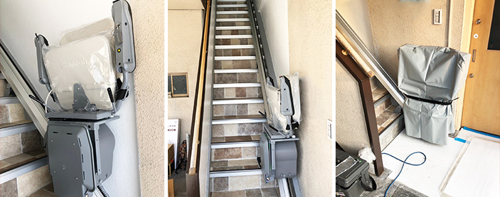 いす式階段昇降機設置事例－京都府店舗