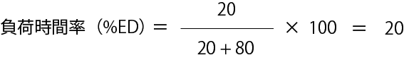 負荷時間率の計算式の例