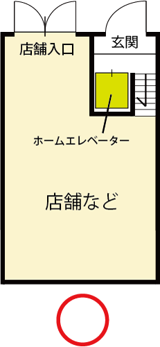 ホームエレベーターを店舗併用住宅に設置
